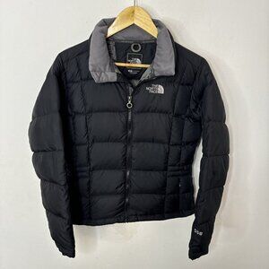 THE NORTH FACE TNF 550 Goose Down Women S Black Full Zip Pocket Puffer Jacket